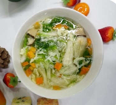 Cabbage&egg drop soup
