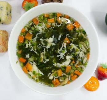 nori&carrot&egg soup